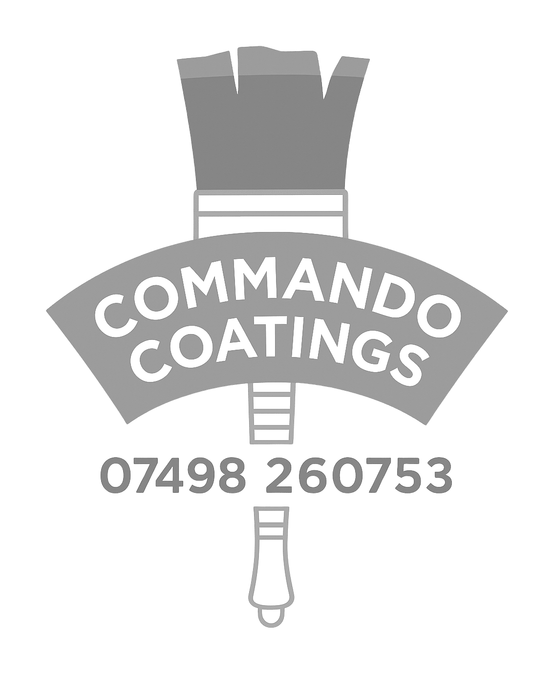 commando coatings logo upscaled transparent light greyscale